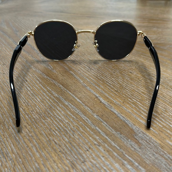 Prada Gold and Black Round Sunglasses - Picture 5 of 7